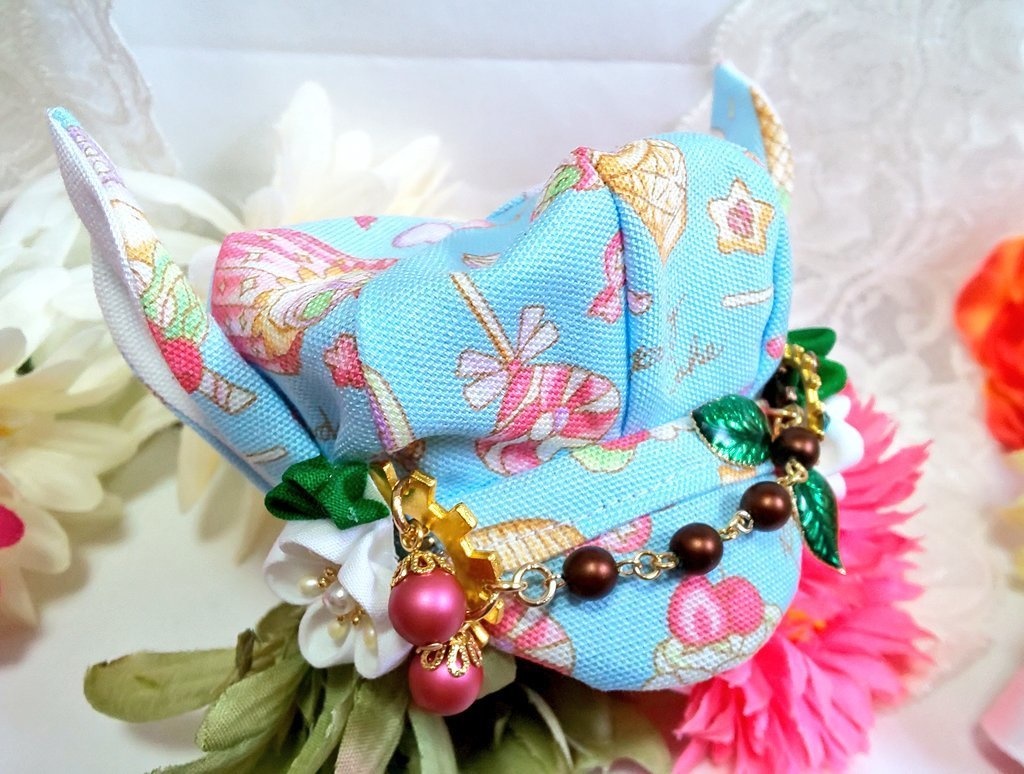 10cmぬいサイズ帽子&ケープセット◆苺シリーズ