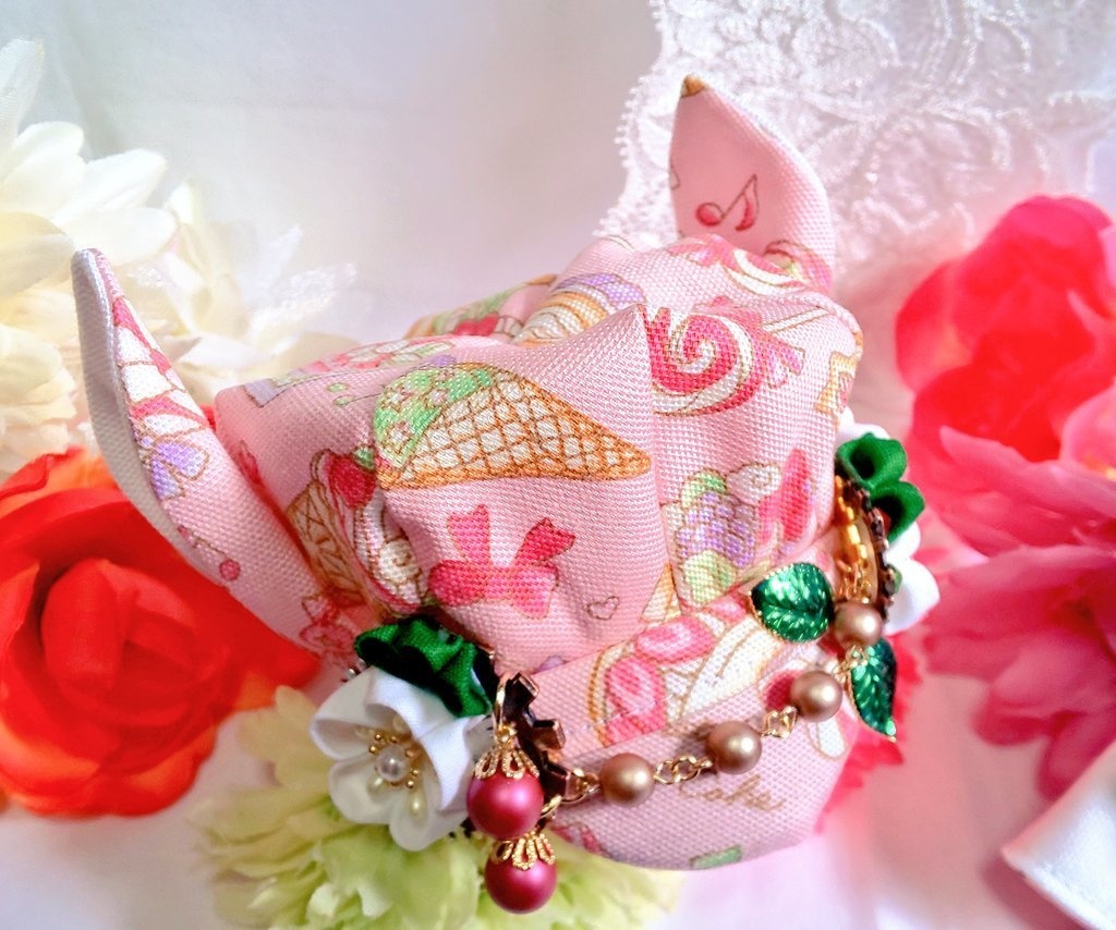 10cmぬいサイズ帽子&ケープセット◆苺シリーズ