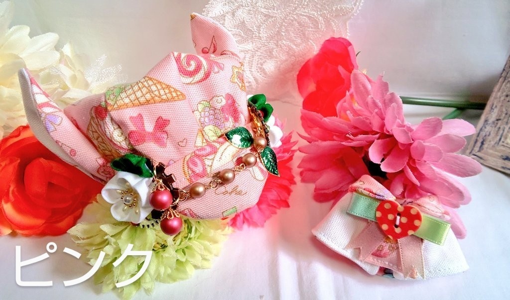 10cmぬいサイズ帽子&ケープセット◆苺シリーズ