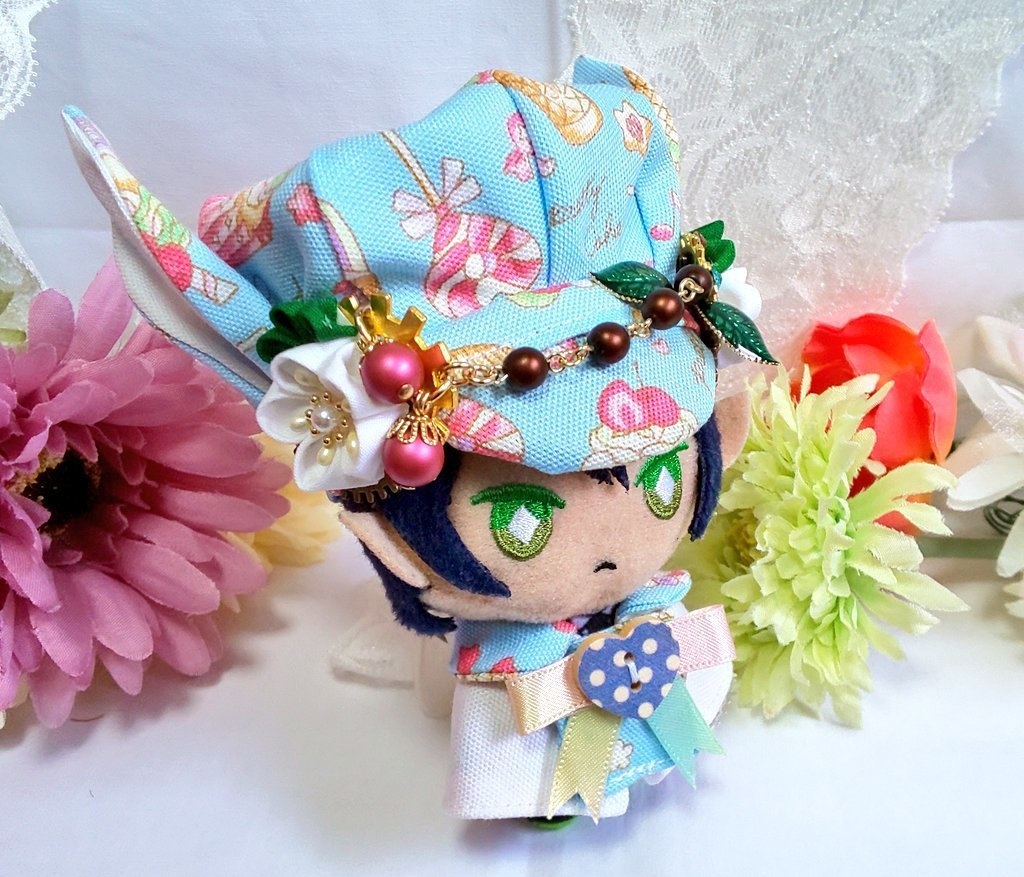 10cmぬいサイズ帽子&ケープセット◆苺シリーズ