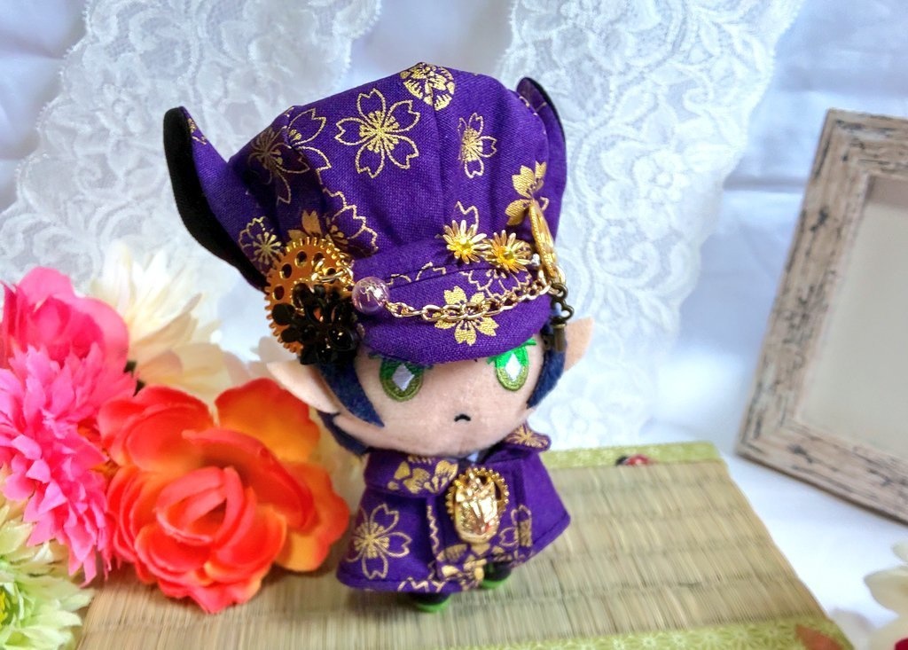 10cmぬいサイズ帽子&ケープセット◆桜紋シリーズ