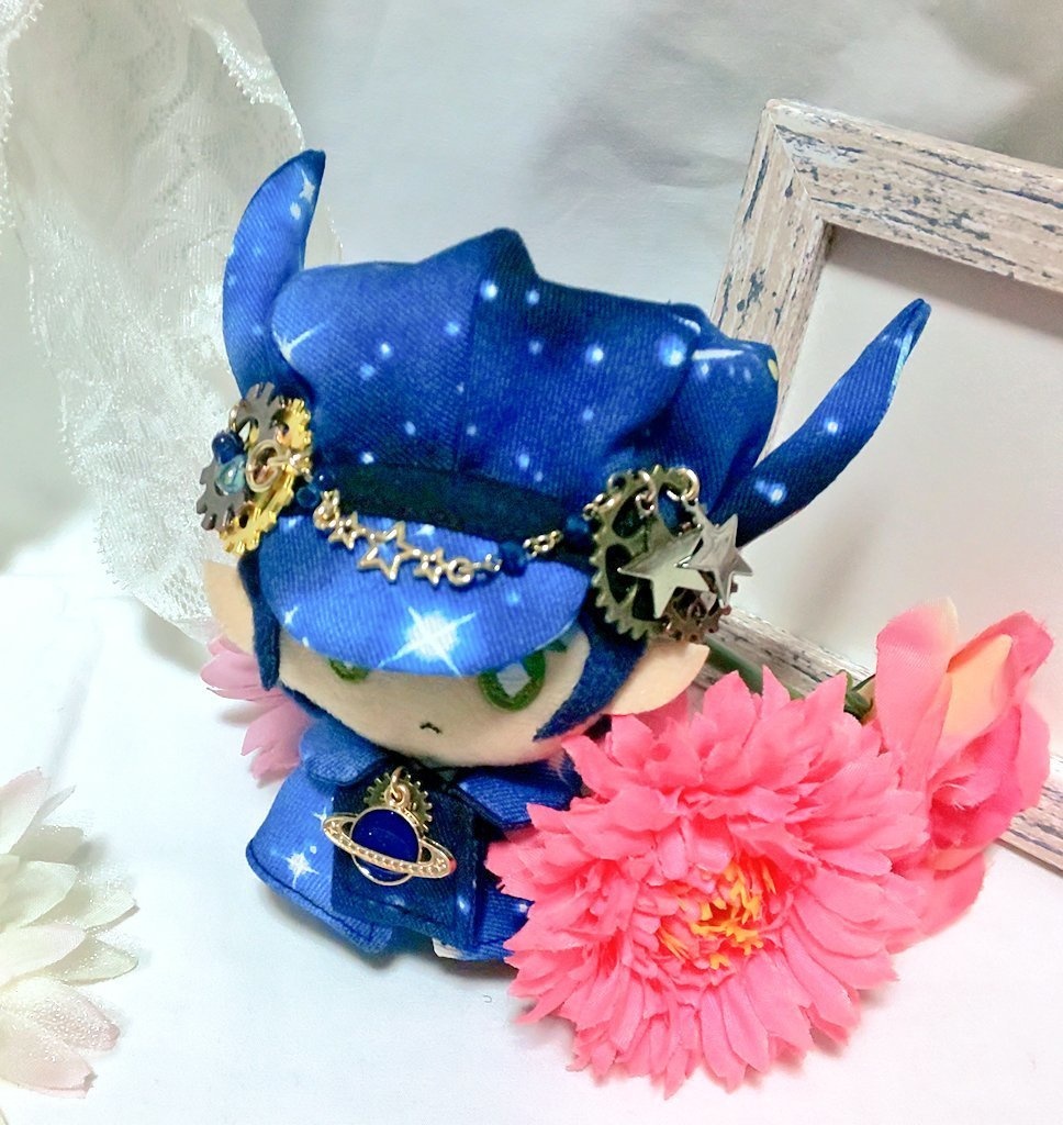 10cmぬいサイズ帽子&ケープセット◆夜空(ネイビー)シリーズ