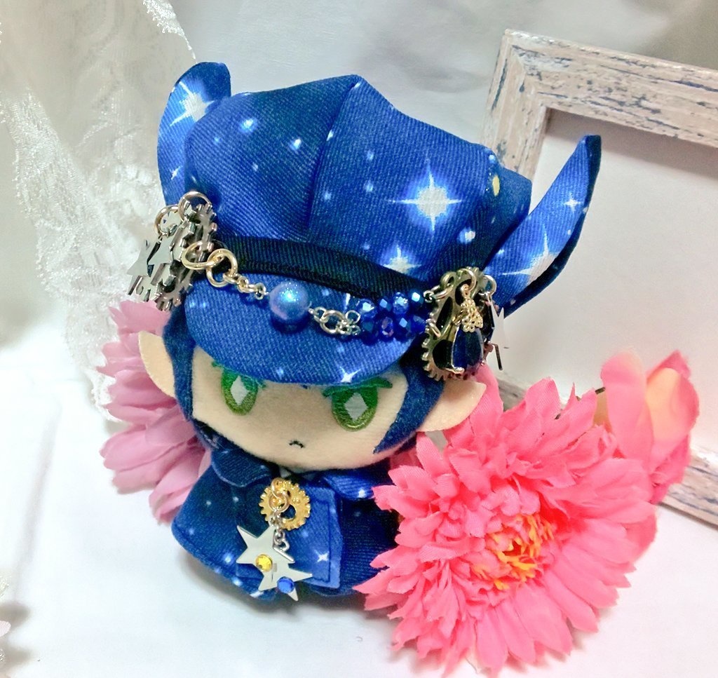 10cmぬいサイズ帽子&ケープセット◆夜空(ネイビー)シリーズ