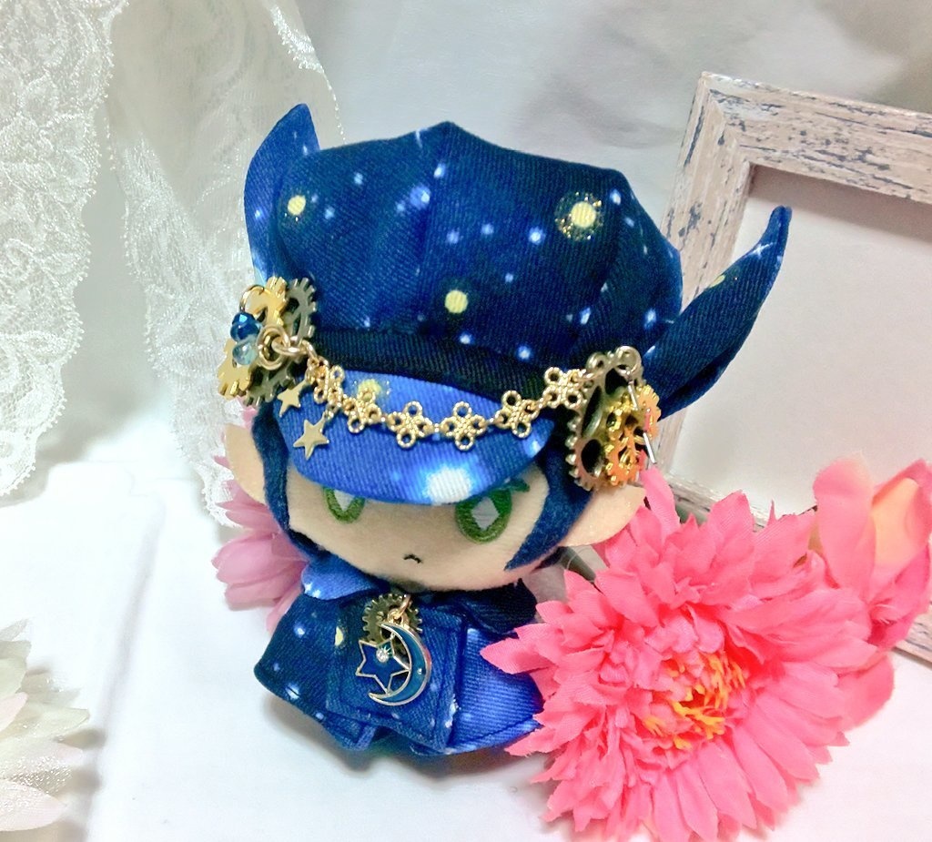 10cmぬいサイズ帽子&ケープセット◆夜空(ネイビー)シリーズ