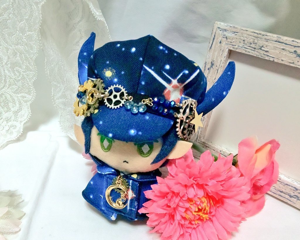 10cmぬいサイズ帽子&ケープセット◆夜空(ネイビー)シリーズ