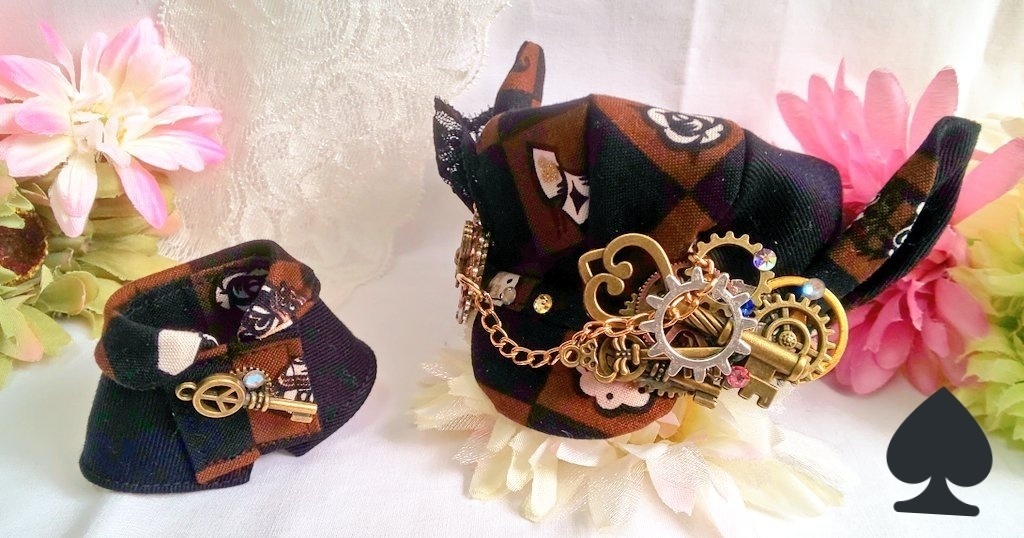 10cmぬいのサイズ帽子&ケープセット◆ブラウンアリスシリーズ