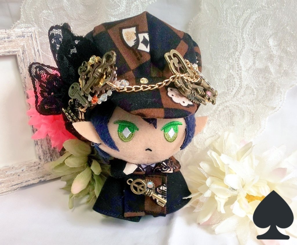 10cmぬいのサイズ帽子&ケープセット◆ブラウンアリスシリーズ