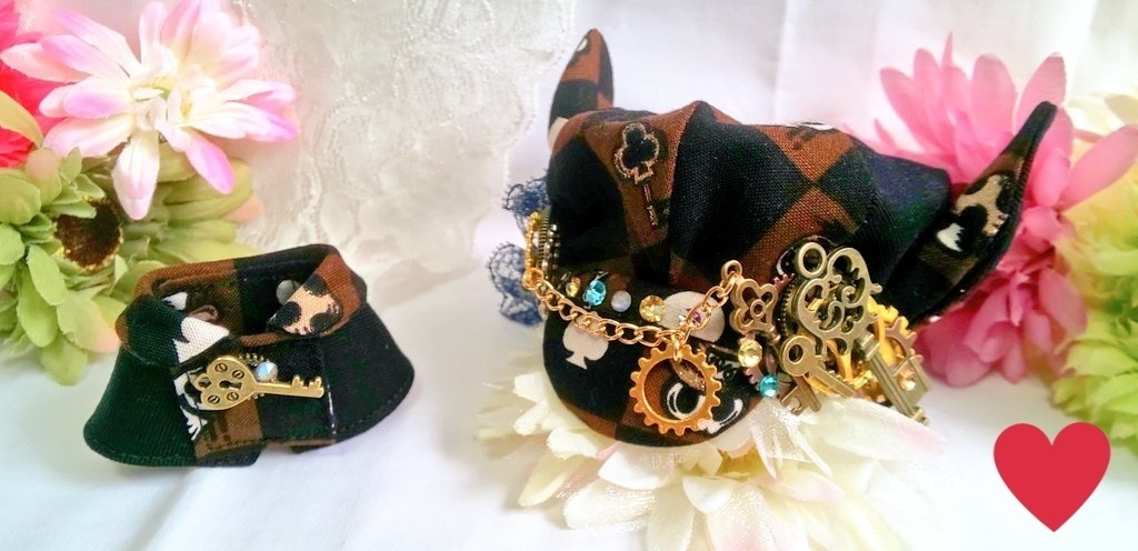 10cmぬいのサイズ帽子&ケープセット◆ブラウンアリスシリーズ