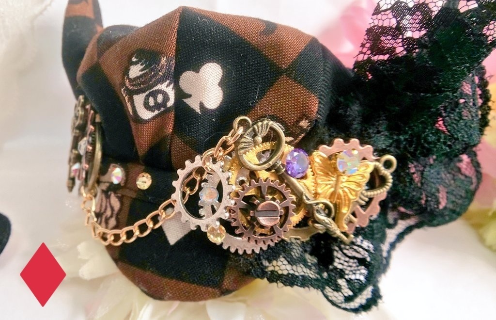 10cmぬいのサイズ帽子&ケープセット◆ブラウンアリスシリーズ