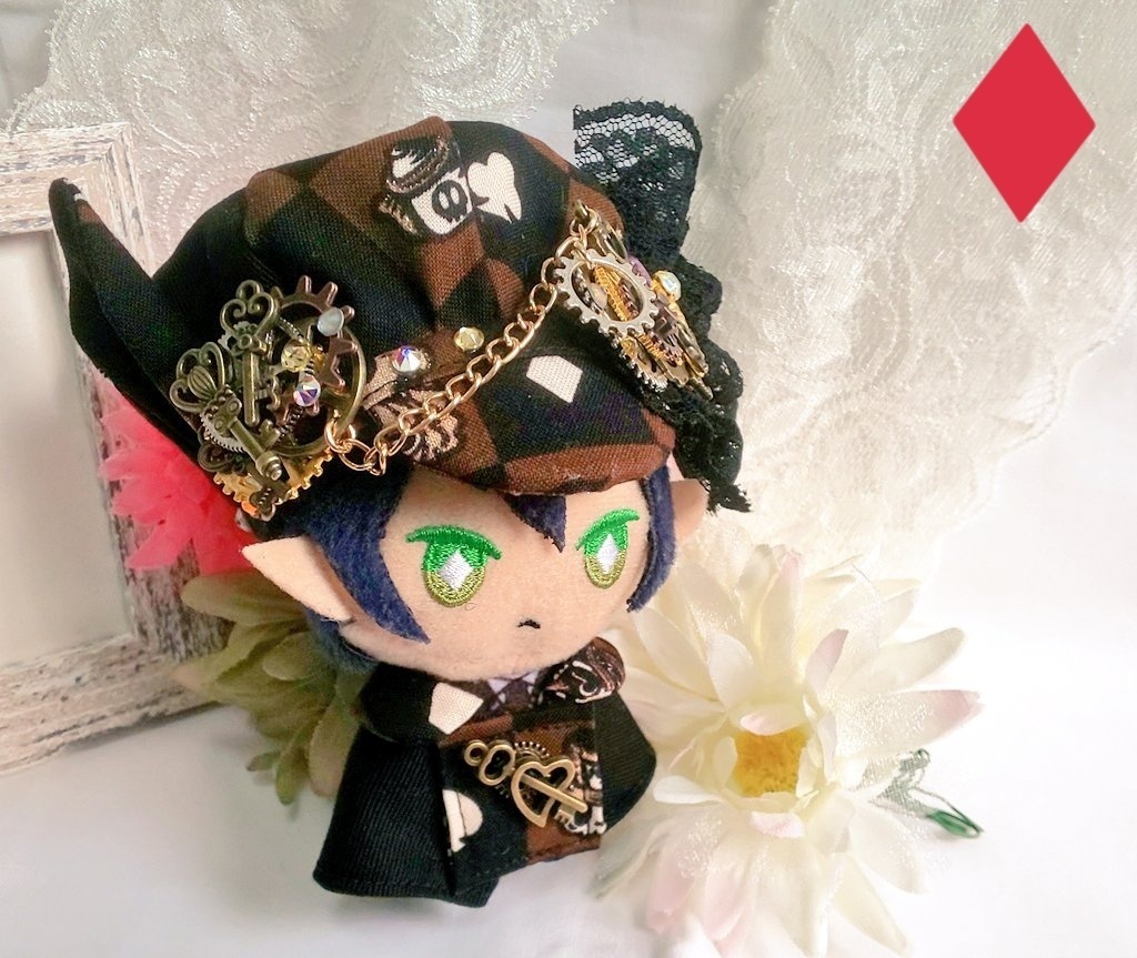 10cmぬいのサイズ帽子&ケープセット◆ブラウンアリスシリーズ