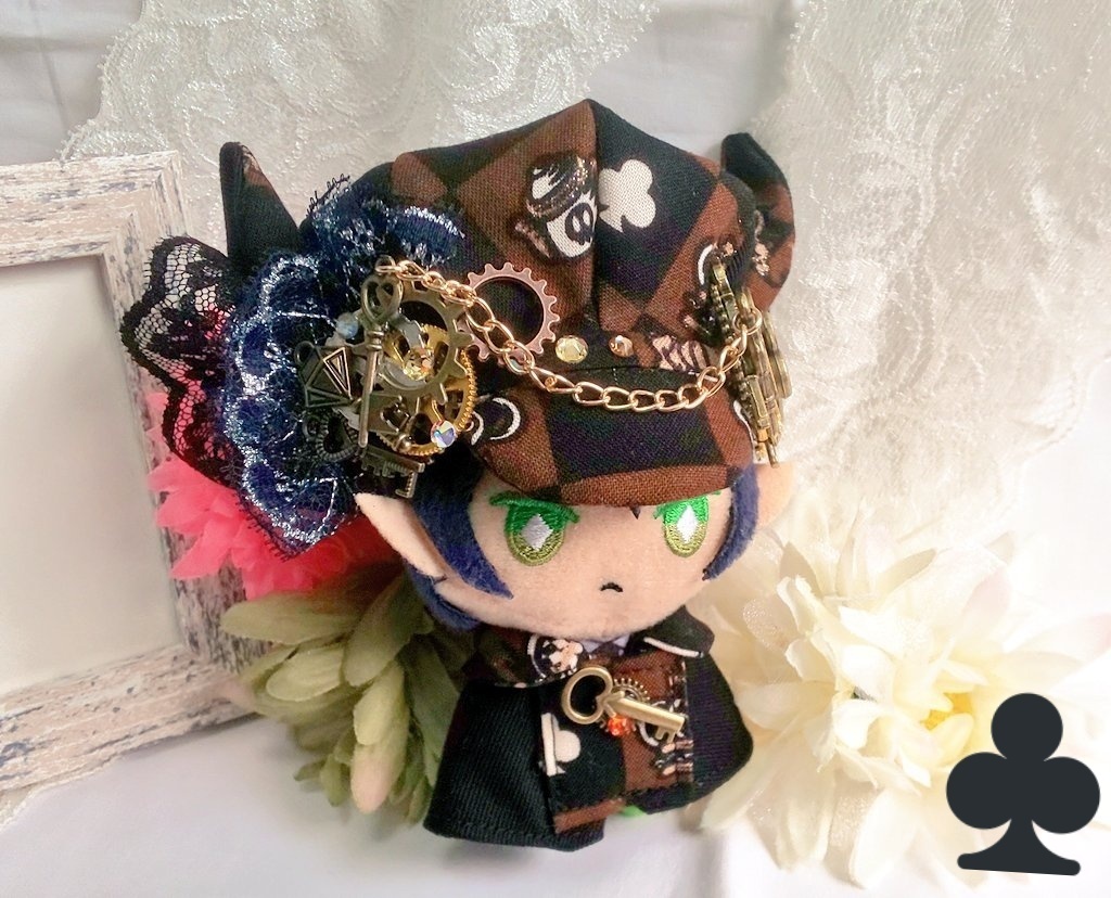 10cmぬいのサイズ帽子&ケープセット◆ブラウンアリスシリーズ