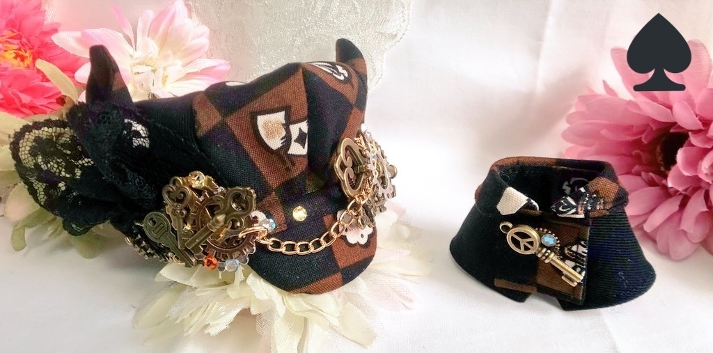 10cmぬいのサイズ帽子&ケープセット◆ブラウンアリスシリーズ