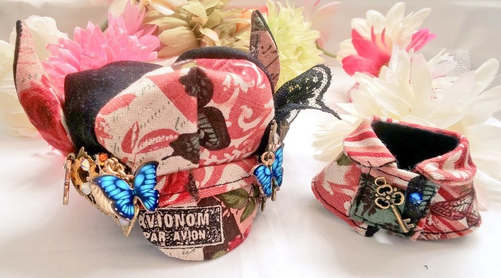 10cmぬいサイズ◆帽子&ケープセット◇ローズガーデンシリーズ