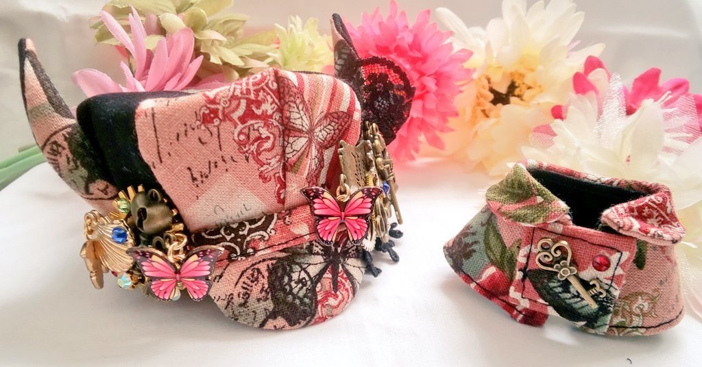 10cmぬいサイズ◆帽子&ケープセット◇ローズガーデンシリーズ