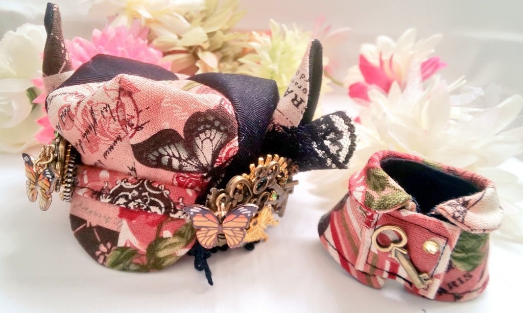 10cmぬいサイズ◆帽子&ケープセット◇ローズガーデンシリーズ