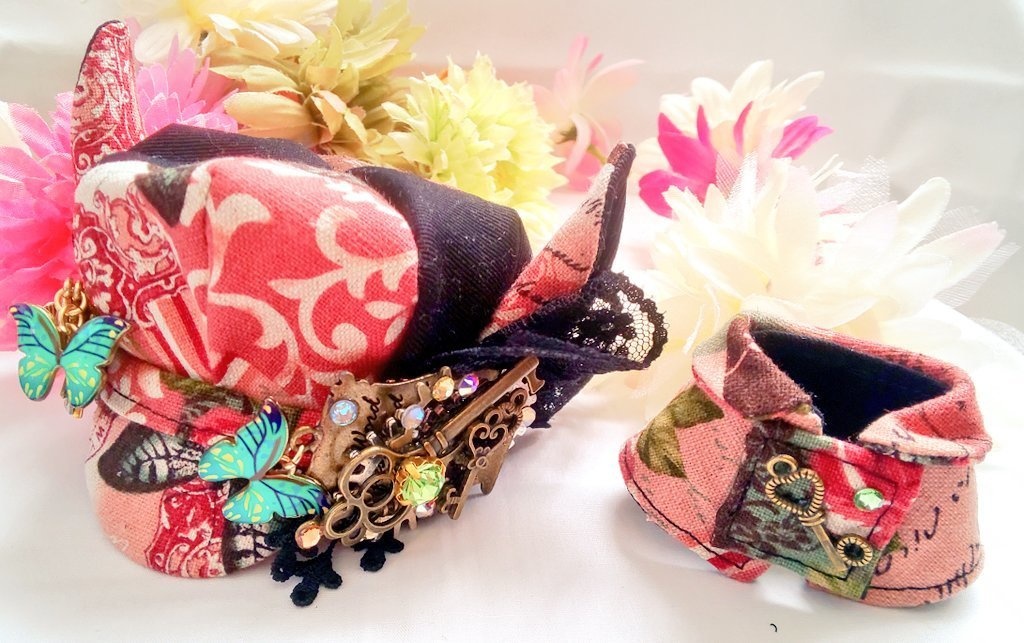 10cmぬいサイズ◆帽子&ケープセット◇ローズガーデンシリーズ