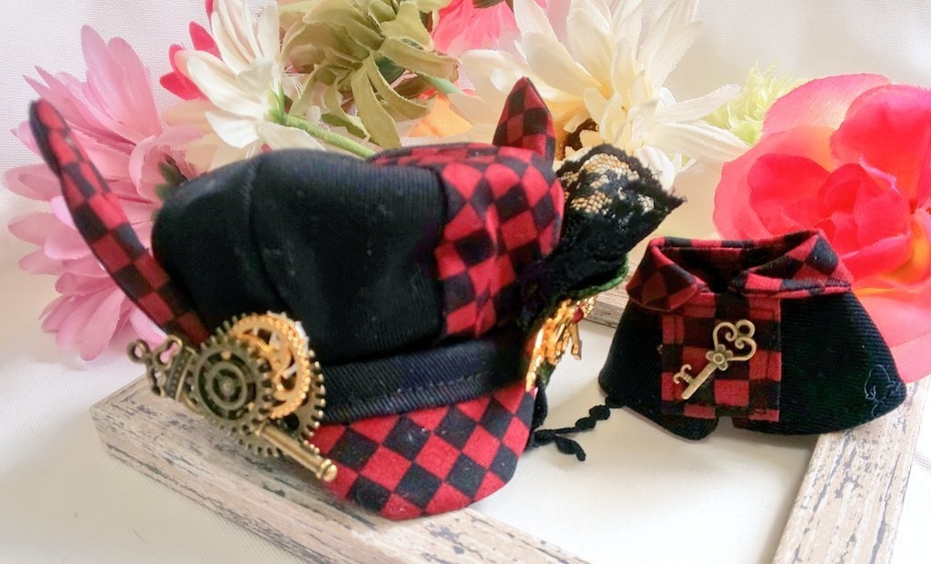 10cmぬいのサイズ◆ジェミニ紅(帽子&ケープセット)