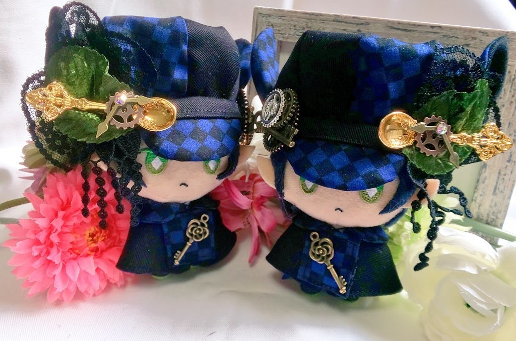 10cmぬいのサイズ◆ジェミニ青(帽子&ケープセット)