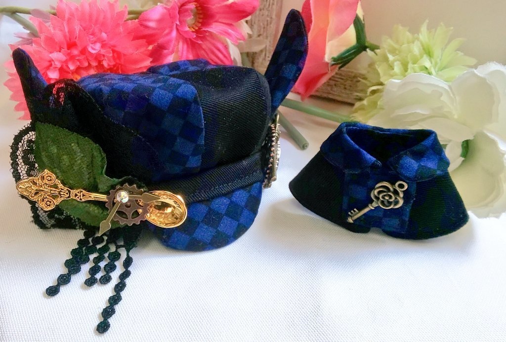 10cmぬいのサイズ◆ジェミニ青(帽子&ケープセット)