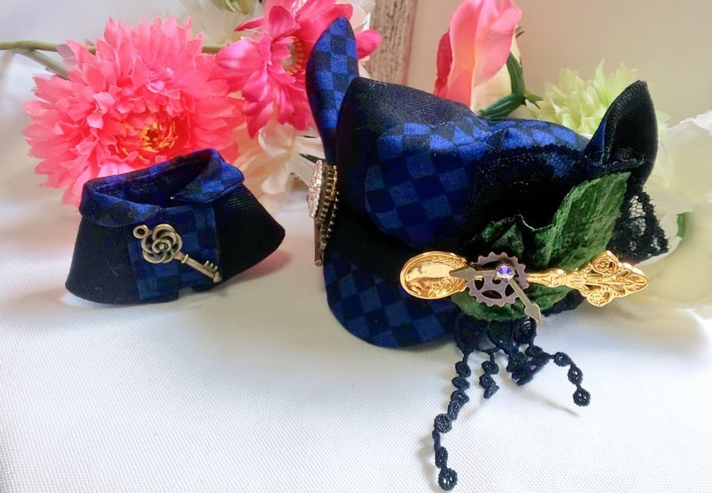 10cmぬいのサイズ◆ジェミニ青(帽子&ケープセット)