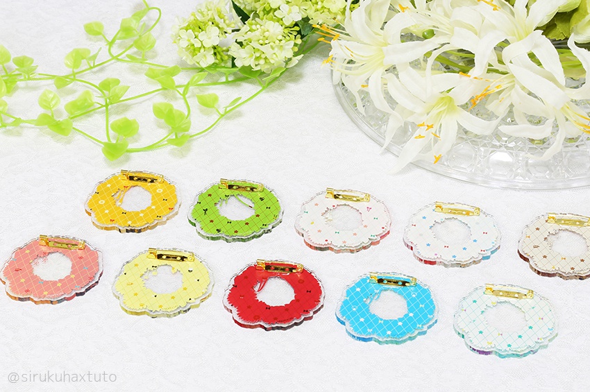 刀剣男士イメージ③ 花のリースアクリルブローチ