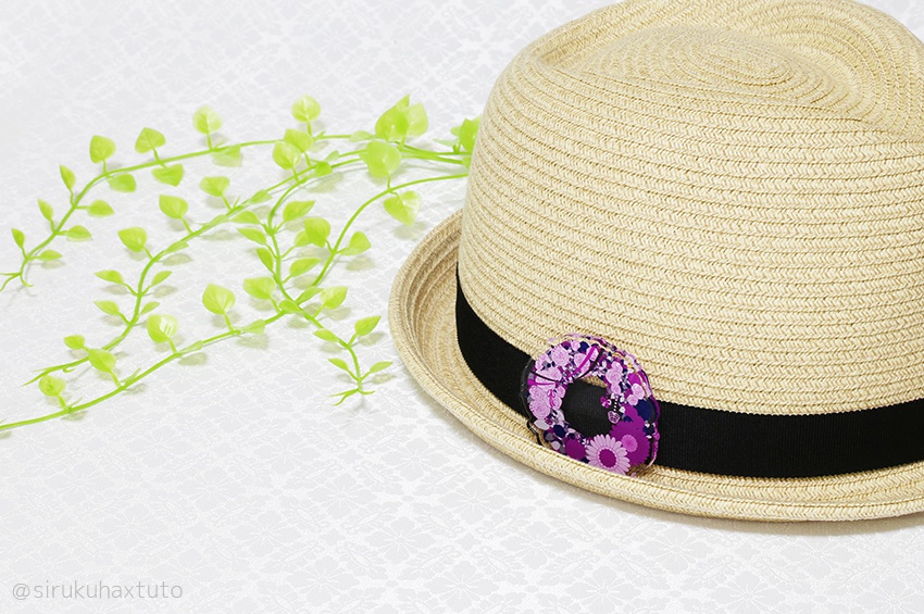 刀剣男士イメージ④ 花のリースアクリルブローチ