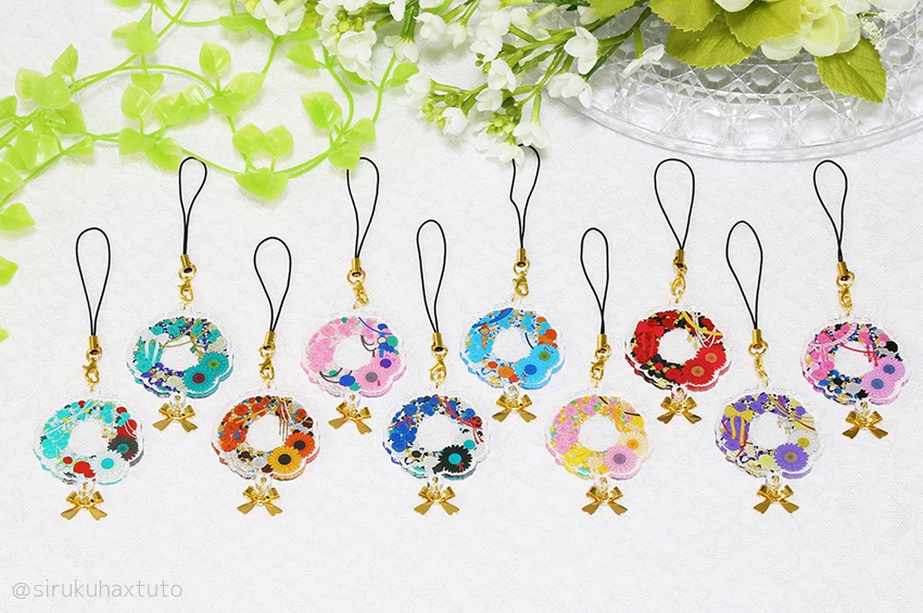 刀剣男士イメージ② 花のリースアクリルストラップ