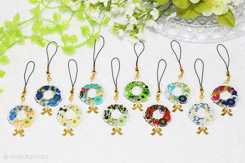 刀剣男士イメージ 花のリースアクリルストラップ