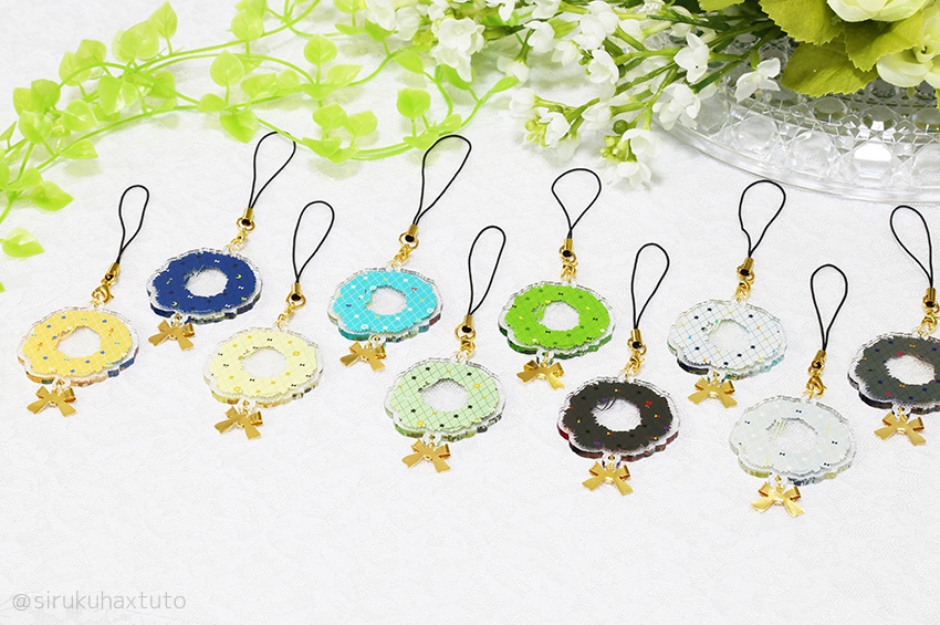 刀剣男士イメージ 花のリースアクリルストラップ