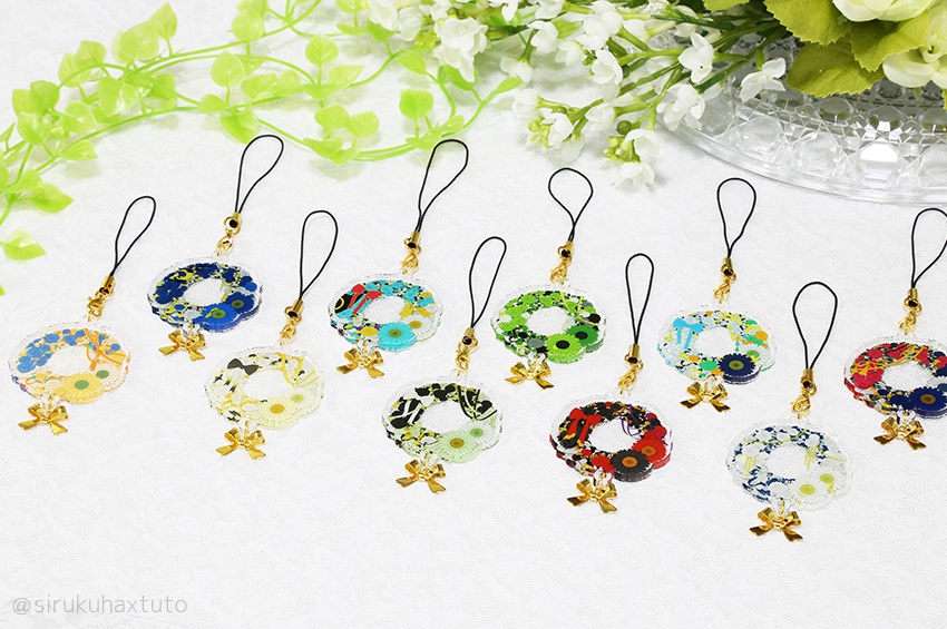刀剣男士イメージ 花のリースアクリルストラップ