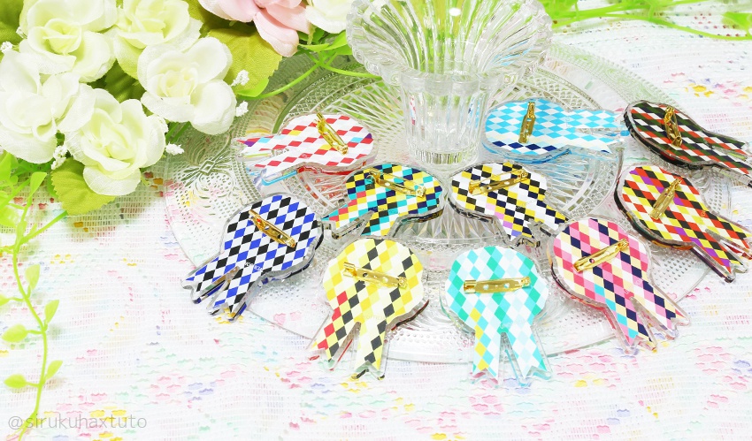 刀剣男士イメージ⑧ 花のアクリルブローチ