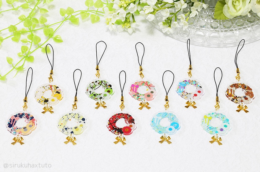 刀剣男士イメージ③ 花のリースアクリルストラップ