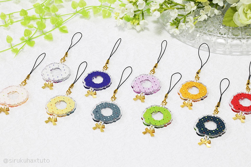 刀剣男士イメージ④ 花のリースアクリルストラップ