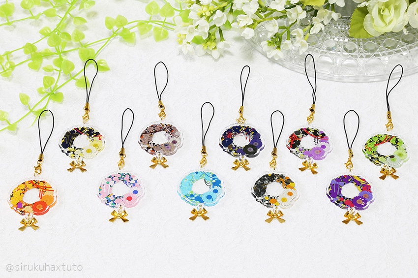 刀剣男士イメージ⑤ 花のリースアクリルストラップ