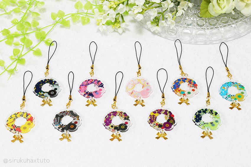 刀剣男士イメージ⑥ 花のリースアクリルストラップ