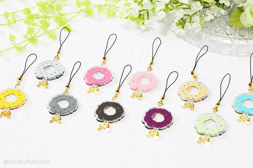 刀剣男士イメージ⑥ 花のリースアクリルストラップ