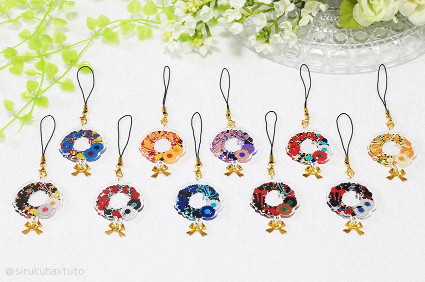 刀剣男士イメージ⑦ 花のリースアクリルストラップ