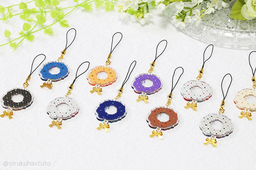 刀剣男士イメージ⑦ 花のリースアクリルストラップ