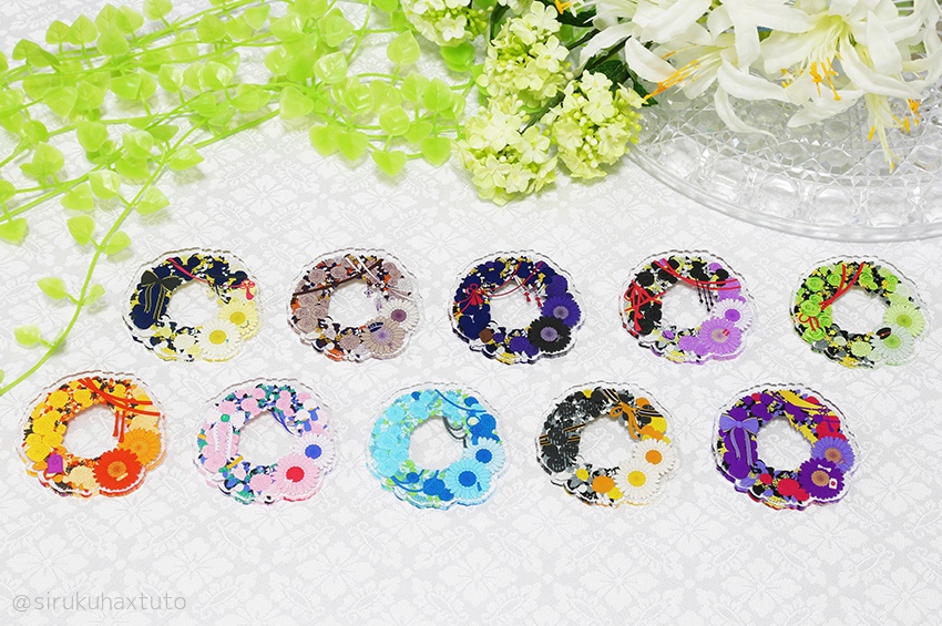 刀剣男士イメージ⑤ 花のリースアクリルブローチ