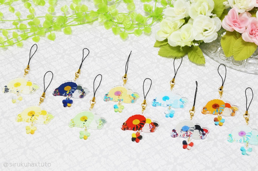 刀剣男士イメージ②　花のブーケアクリルストラップ