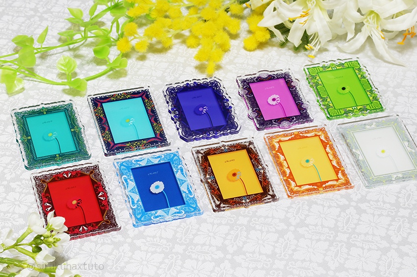 刀剣男士イメージ①　花の額縁アクリルブローチ