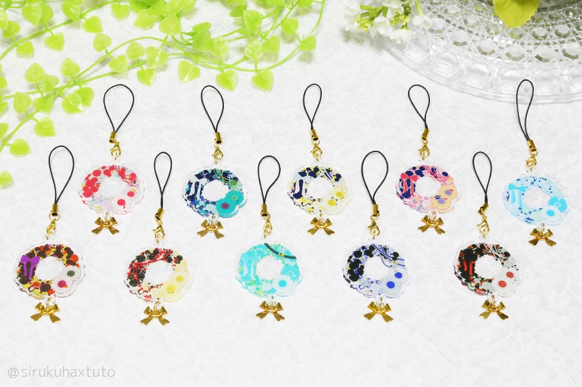 刀剣男士イメージ⑧ 花のリースアクリルストラップ