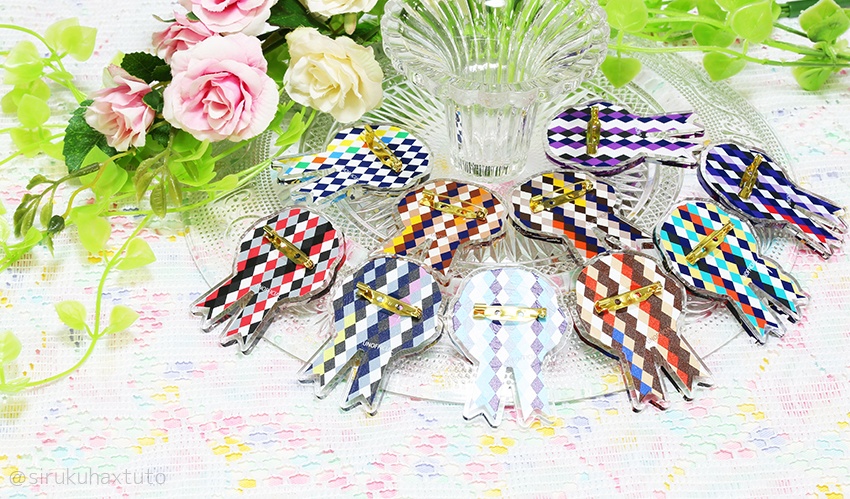 刀剣男士イメージ⑨ 花のアクリルブローチ