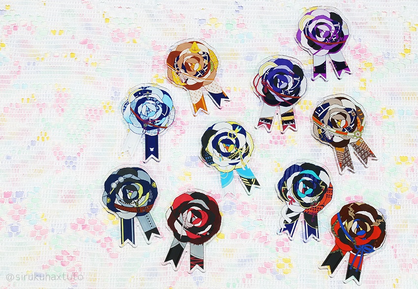 刀剣男士イメージ⑨ 花のアクリルブローチ
