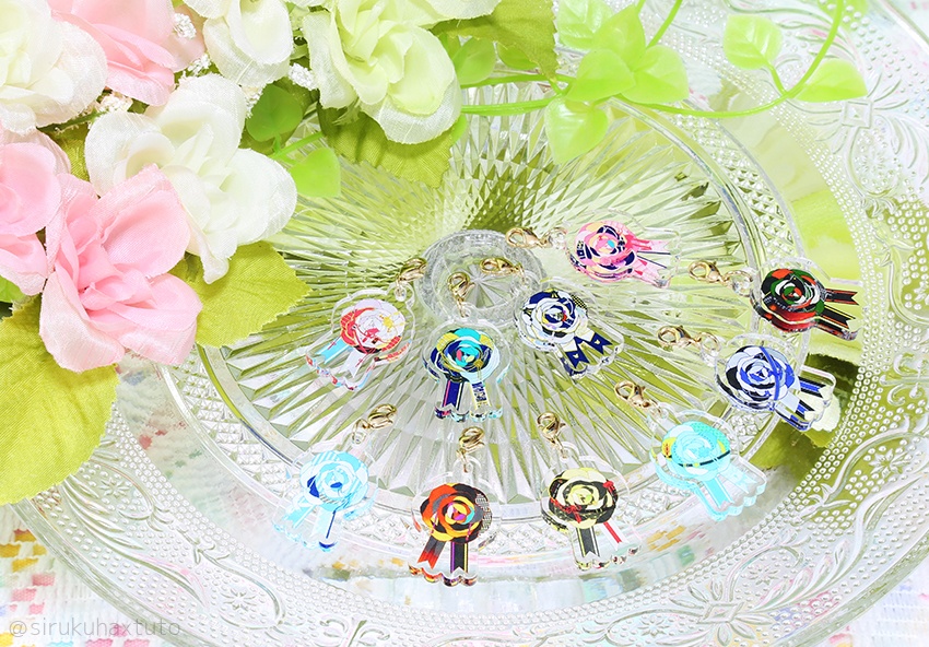 刀剣男士イメージ⑧　花のアクリルチャーム