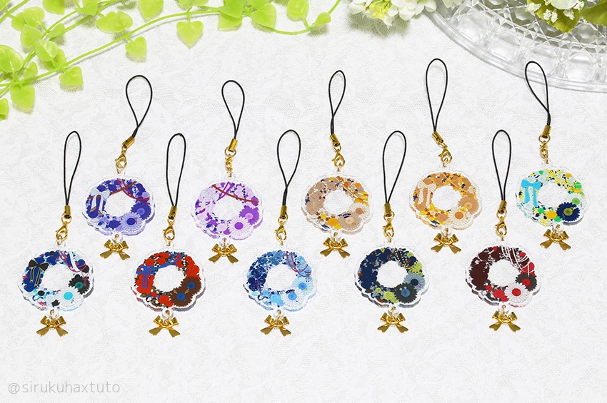 刀剣男士イメージ⑨ 花のリースアクリルストラップ