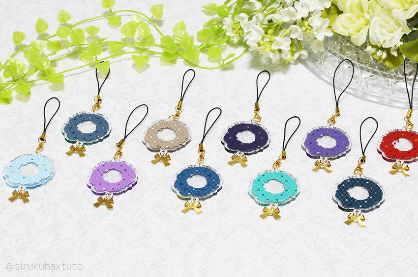 刀剣男士イメージ 軽装① 花のリースアクリルストラップ