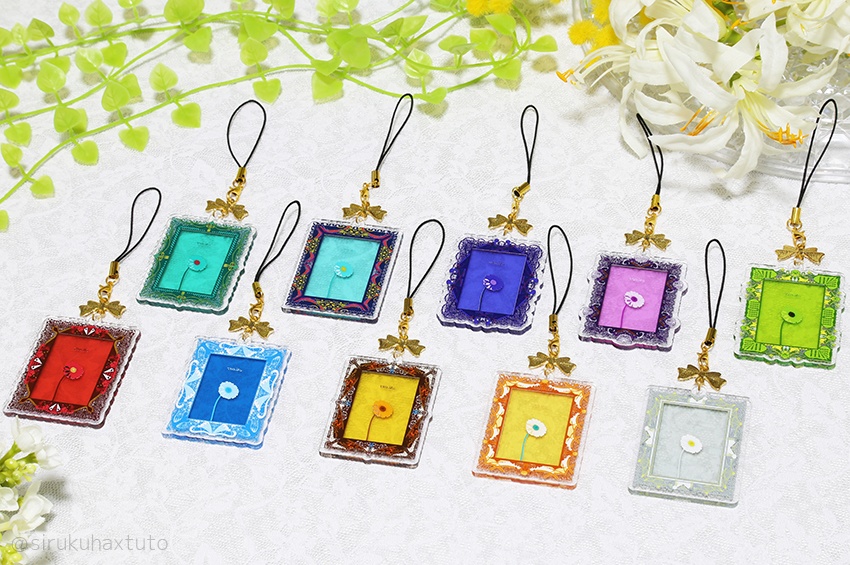 刀剣男士イメージ① 花の額縁アクリルストラップ