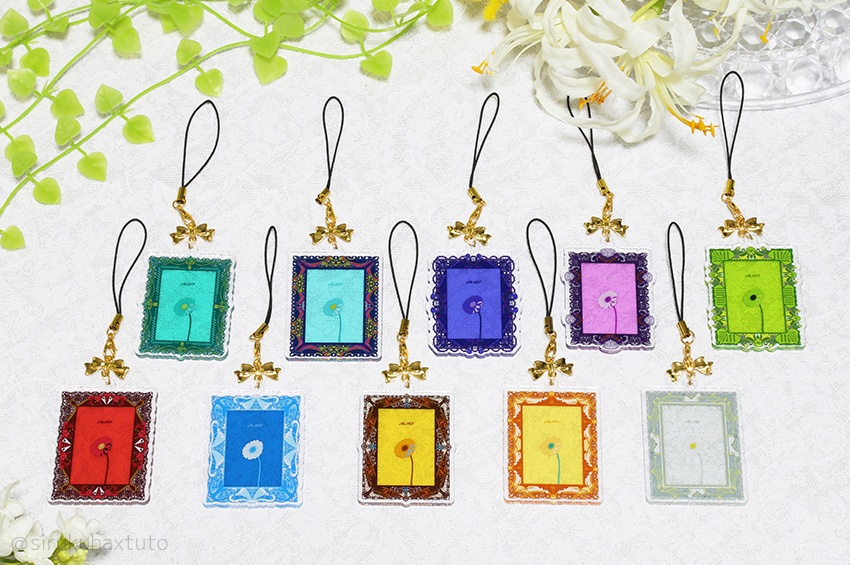 刀剣男士イメージ① 花の額縁アクリルストラップ