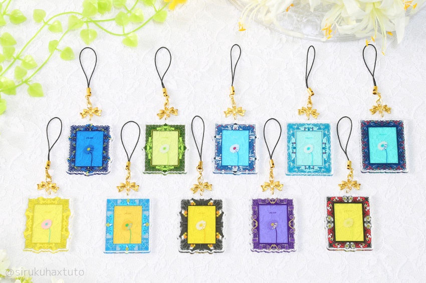 刀剣男士イメージ② 花の額縁アクリルストラップ